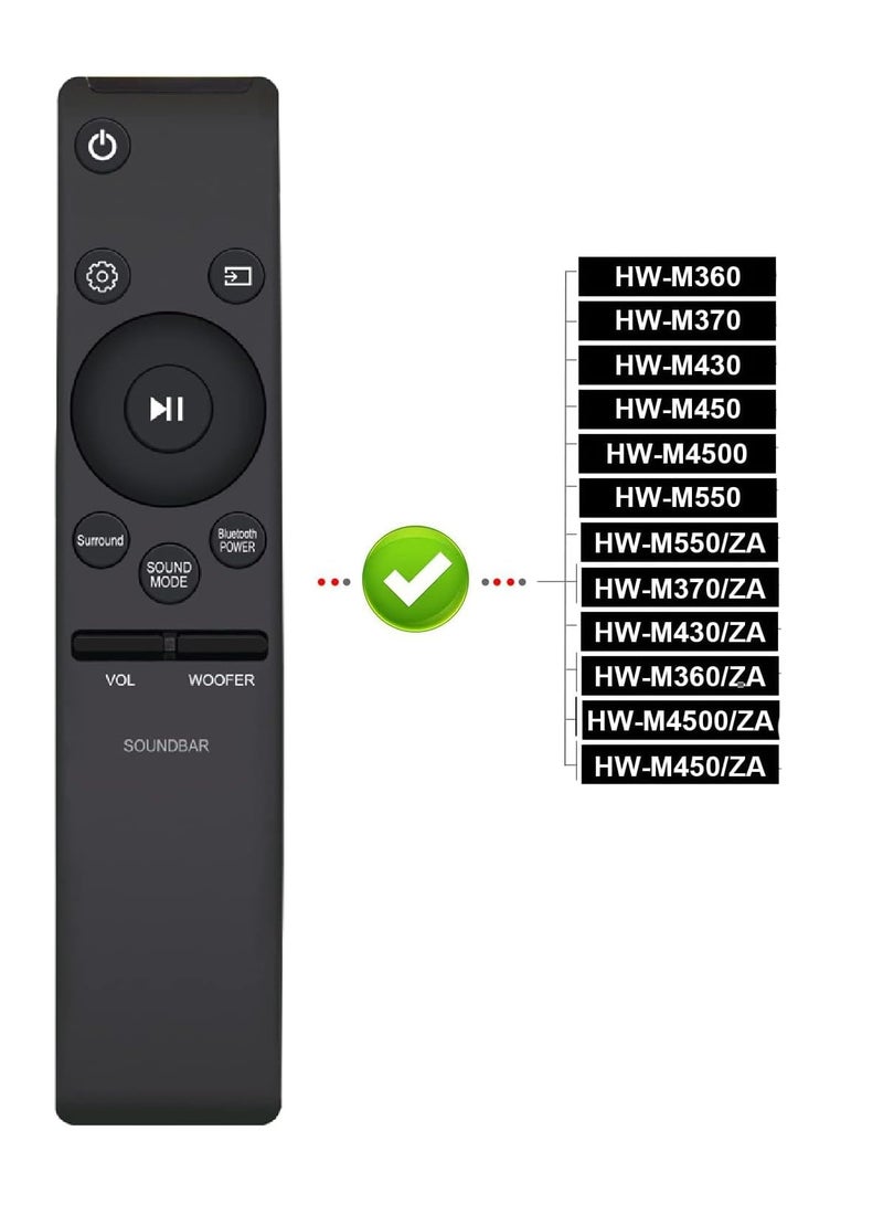 ELTRAZONE Replacement Samsung Soundbar Remote Control – Compatible with Samsung Home Theater Systems HW-M450, HW-M550, HW-M430, HW-M360, HW-M370, HW-MM55 – Includes Battery - Image 5