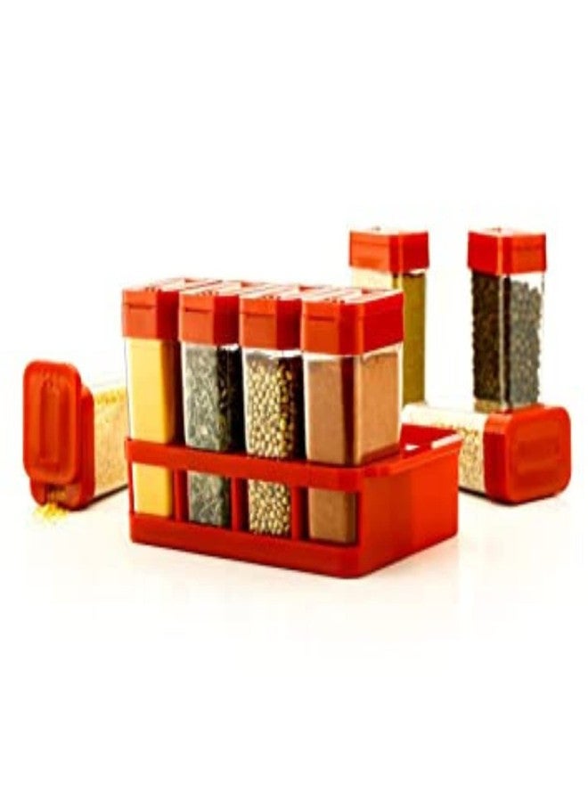 SBA PRIME Multipurpose Spice Rack Set of 8 | Modern Masala Box with Mini Salt & Pepper Shakers | Airtight Seasoning Container with Slide Lid for Kitchen Storage - Image 3