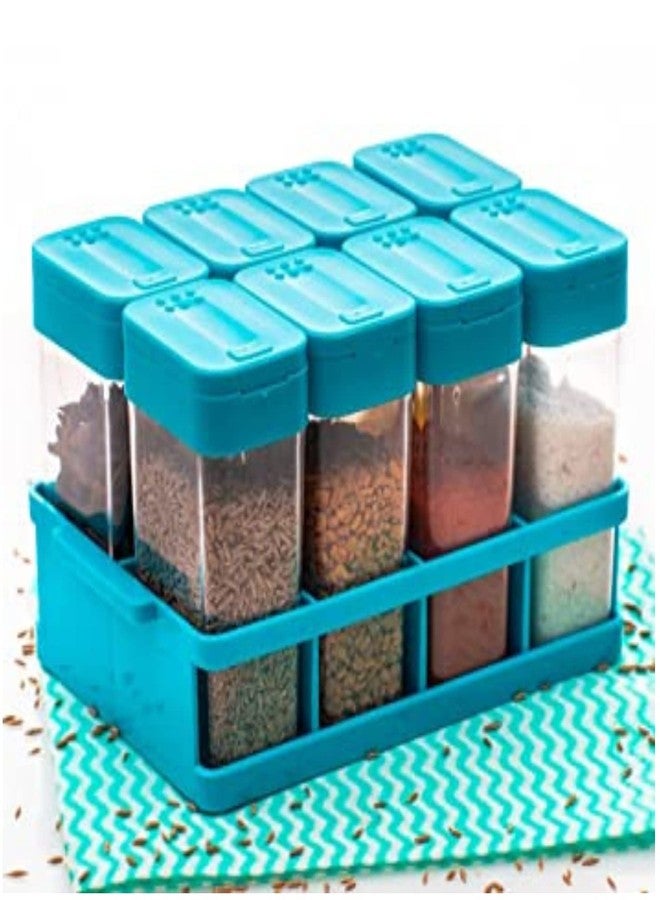 SBA PRIME Multipurpose Spice Rack Set of 8 | Modern Masala Box with Mini Salt & Pepper Shakers | Airtight Seasoning Container with Slide Lid for Kitchen Storage - Image 1