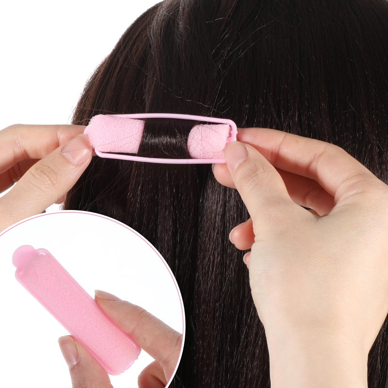 Oruola 14Pcs Foam Hair Rollers 2.67 In Hair Rollers To Sleep In Heatless Curlers For Fine Thin Hair Sponge Rollers For Hair Soft Hair Rollers For Hair Styling Long Short Hair Ladies Children (Pink) - Image 2