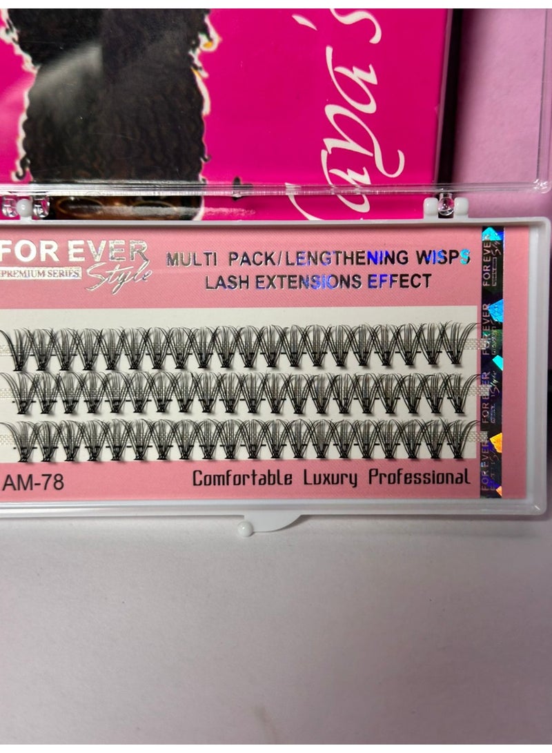 Cluster Lashes 60 Pcs Individual Lashes Curl False Eyelashes Extension Reusable Soft Extension Diy at Home - Image 3
