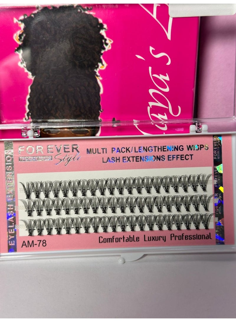 Cluster Lashes 60 Pcs Individual Lashes Curl False Eyelashes Extension Reusable Soft Extension Diy at Home - Image 1