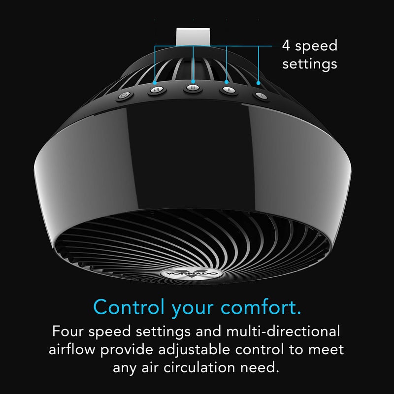 Vornado Vornado 660 Large Whole Room Air Circulator Fan for Home, 4 Speeds and 90-Degree Adjustable Tilt, Removable Grill, 10 Inch, Moves Air 100 Feet, Floor Fan for Bedroom, Office, Black  - Image 3