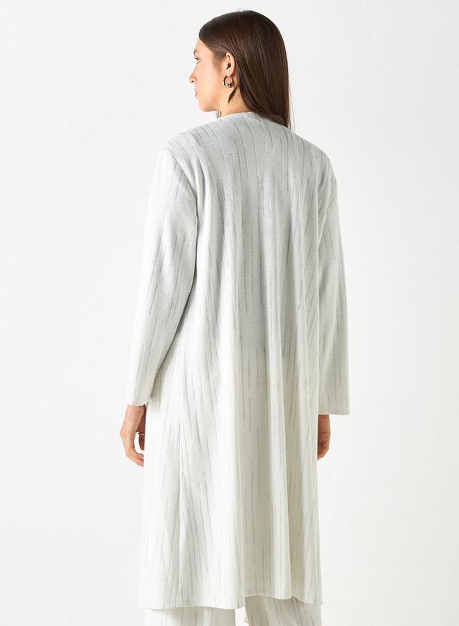 ايكونيك سترة طويلة بارزة الملمس وأكمام طويلة من آيكونيك - Image 3