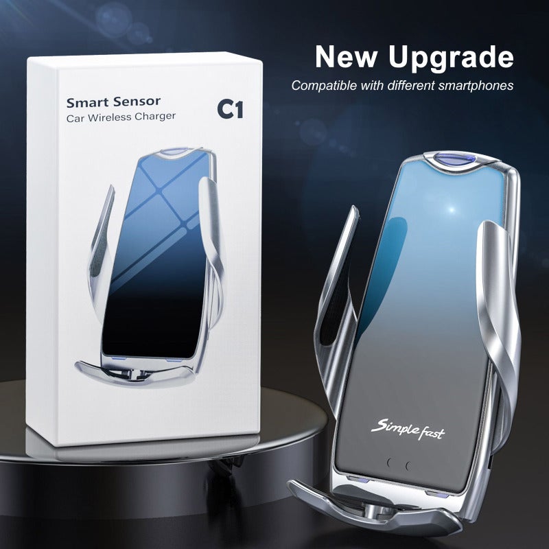 Wireless Charger Air Vent Phone Mount - 2 In 1 Fast Charging Magnetic Function, One-Hand Operation 360° Rotation, Stable Anti-Slip Silver Aluminum Alloy Holder for Car Use - Image 5