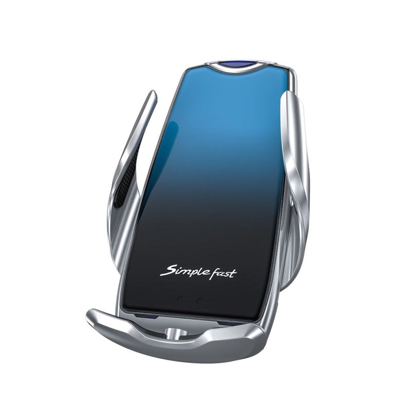 Wireless Charger Air Vent Phone Mount - 2 In 1 Fast Charging Magnetic Function, One-Hand Operation 360° Rotation, Stable Anti-Slip Silver Aluminum Alloy Holder for Car Use - Image 1