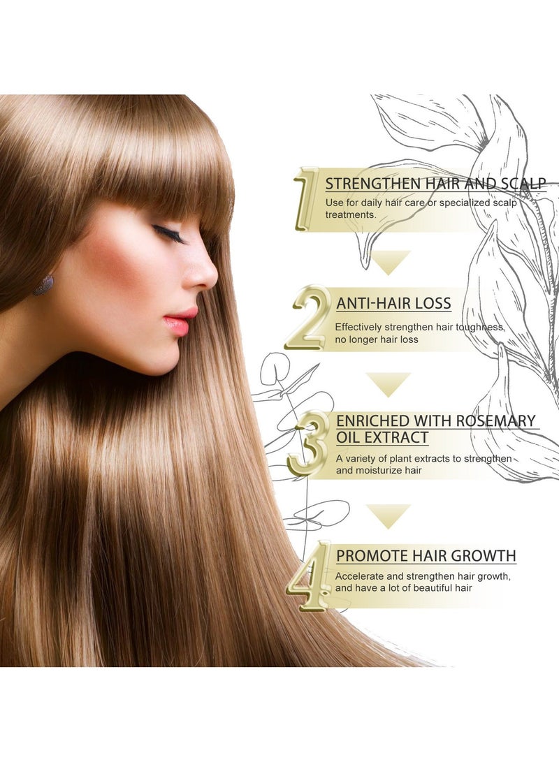 EELHOE 3-PACK Rosemary Hair Oil, Prevents Hair Loss, Nourishes Scalp And Repairs Damaged Hair 60ml*3 - Image 3