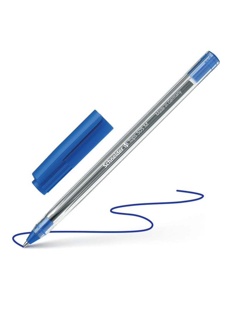 Schneider قلم حبر جاف بقبضة متوسطة 50 قطعة حبر أزرق - Image 2