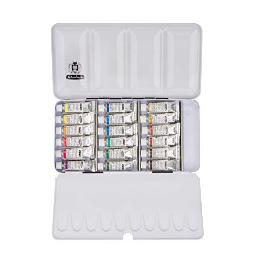 Schmincke - HORADAM® AQUARELL color box, 18 x 5 ml tubes, 74118097, metal box, painting set, finest premium watercolors - Image 1