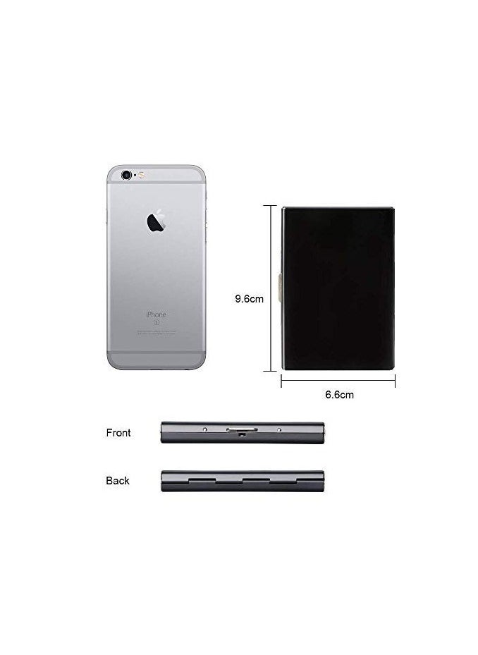 BreeJooy - Metal card holder , ultra thin stainless steel RFID blocking credit card wallet for men & women. - Image 1