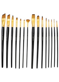 Mont Marte 15-Piece Studio Artist taklon Brush Set With Easel Wallet  - Image 3