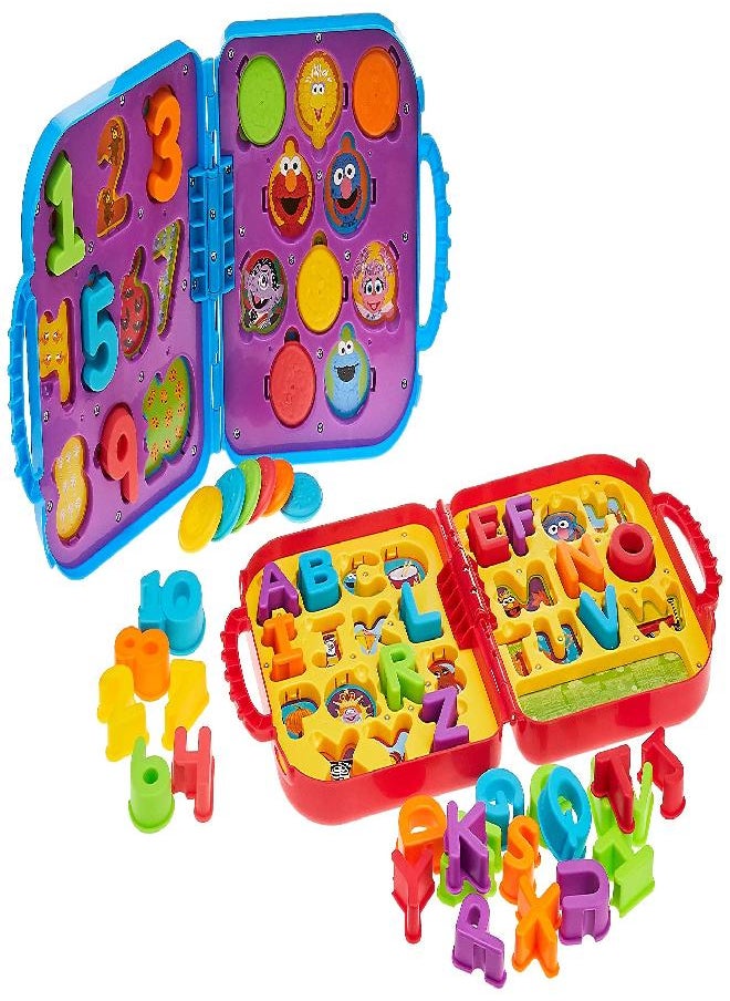 Sesame Street - Sesame Street On The Go Letters & Numbers with Elmo & Cookie Monster, 2 Take Along Cases, Learning Toy For Toddlers, Kids Ages 2 Years Old & Up - Image 1