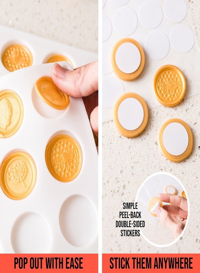 Hoppler Pair of 1.2in Cavity Silicone Wax Stamp Mats for Wax Sealing - Image 5