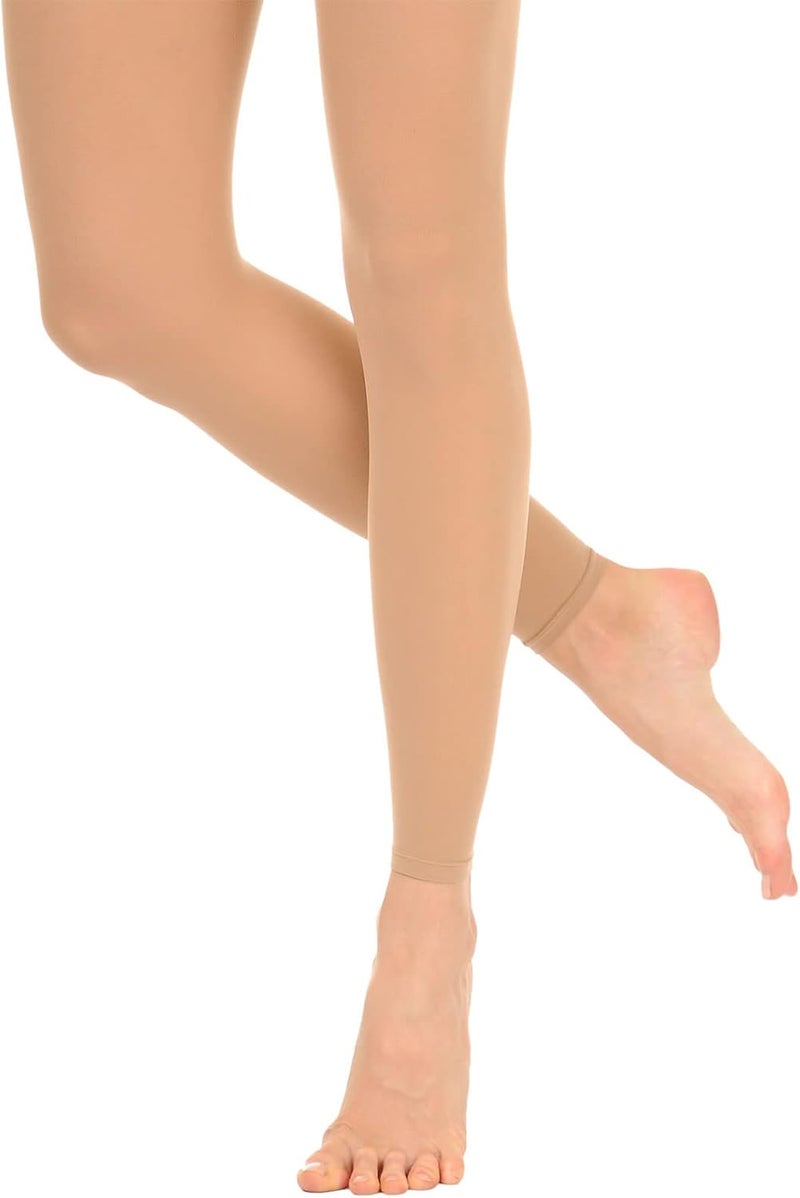 Danskin Women's Microfiber Footless Tight in Light Toast - A-B Size