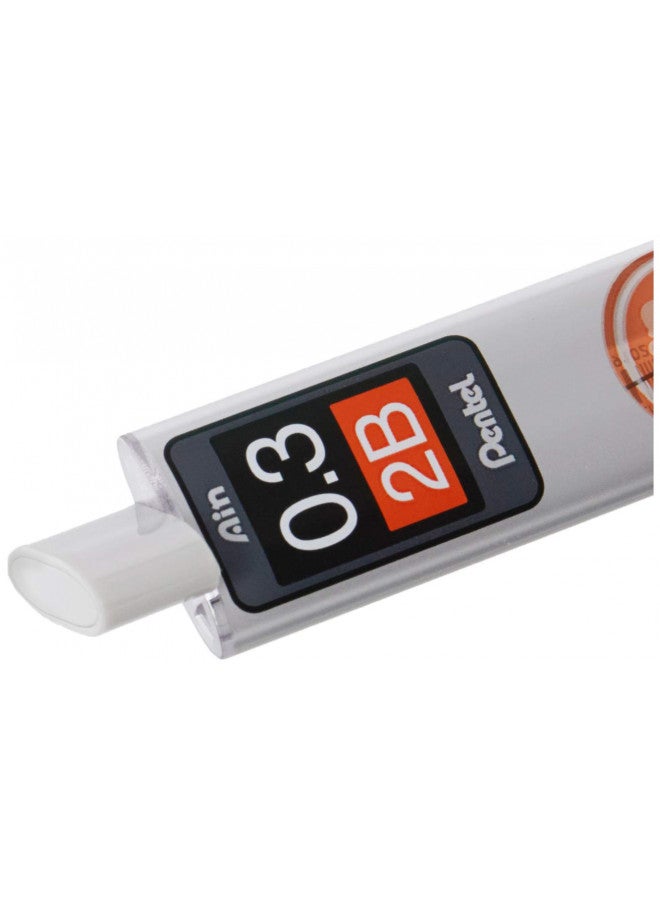 Pentel رصاص قلم رصاص ميكانيكي من بنتل، آين شتاين، 0.3 مم، 2B (C273-2B) - Image 3
