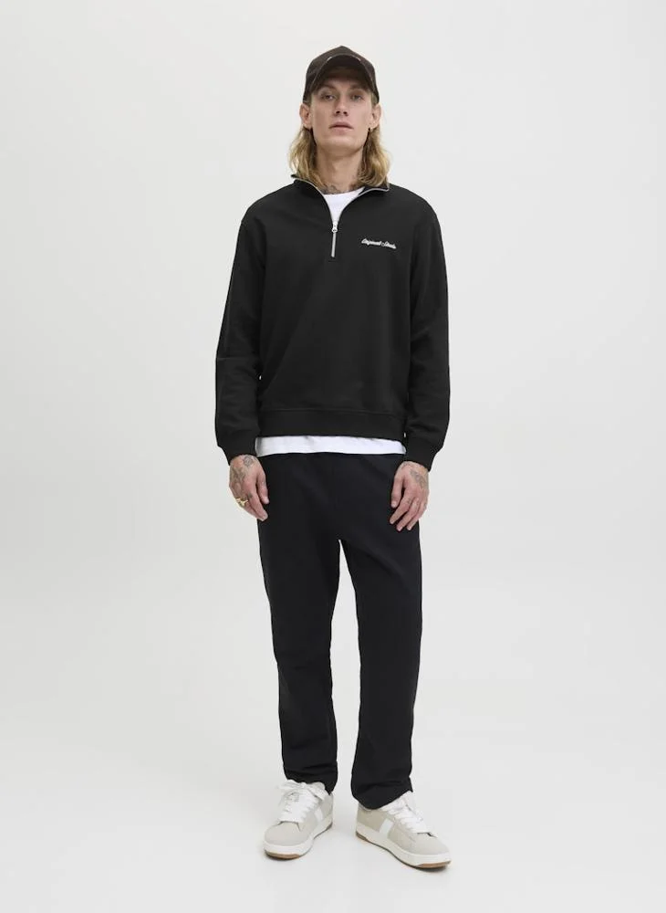 JACK & JONES Logo half Zip Sweatshirt