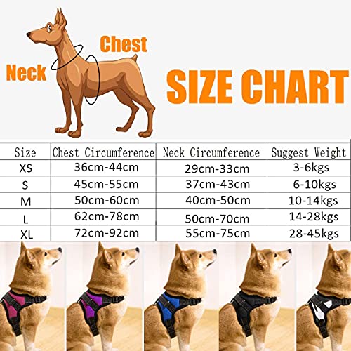WapaW Cats Dog Harness No Pull With Handle, Reflective Adjustable Vest Harness For Puppy Dog & Cats [Small Dogs] (Medium) - Black - Image 5