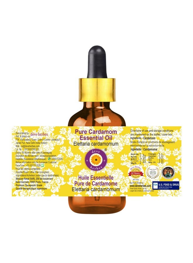 Deve Herbes Cardamom Essential Oil (Elettaria cardamomum) with Glass Dropper Pure | Non-Sticky | Non-greasy | Lightweight | Men & Women | All Skin Types | Steam Distilled 5ml - Image 3