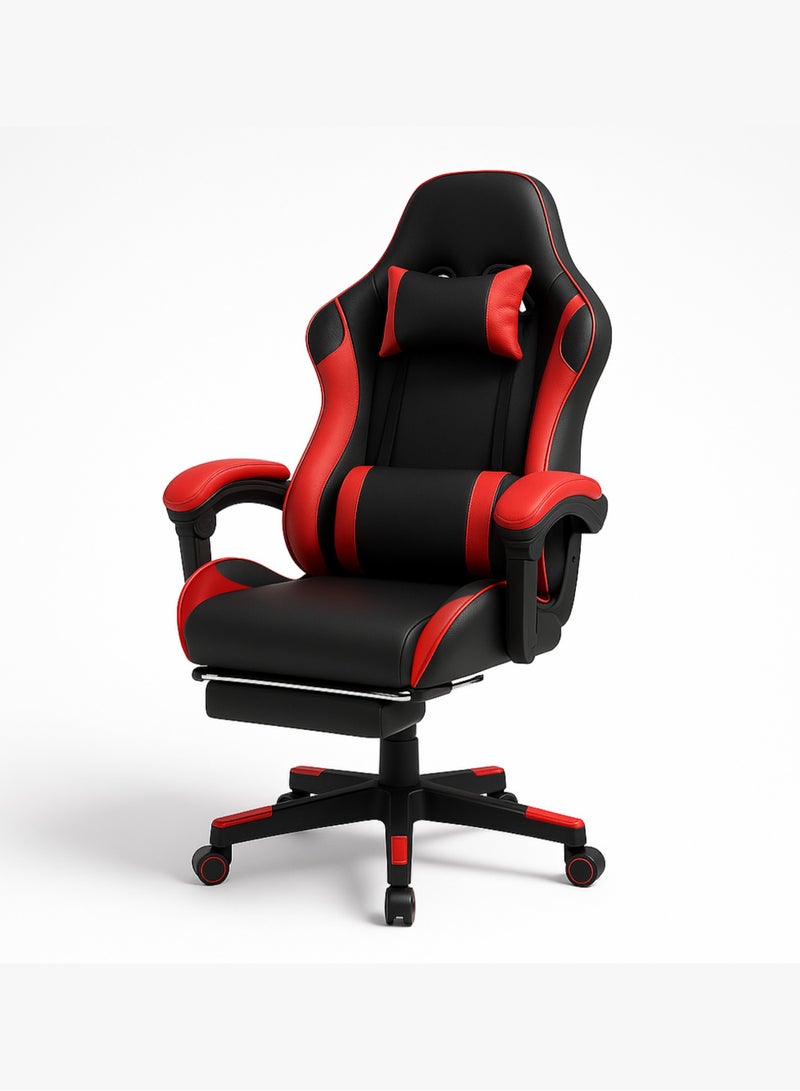 Karnak Ergonomic Gaming Chair with Height adjustible, Footrest & Lumbar Support Swivel Chair  â€“ Reclining Office Chair for Home & Office (Red) - Image 1