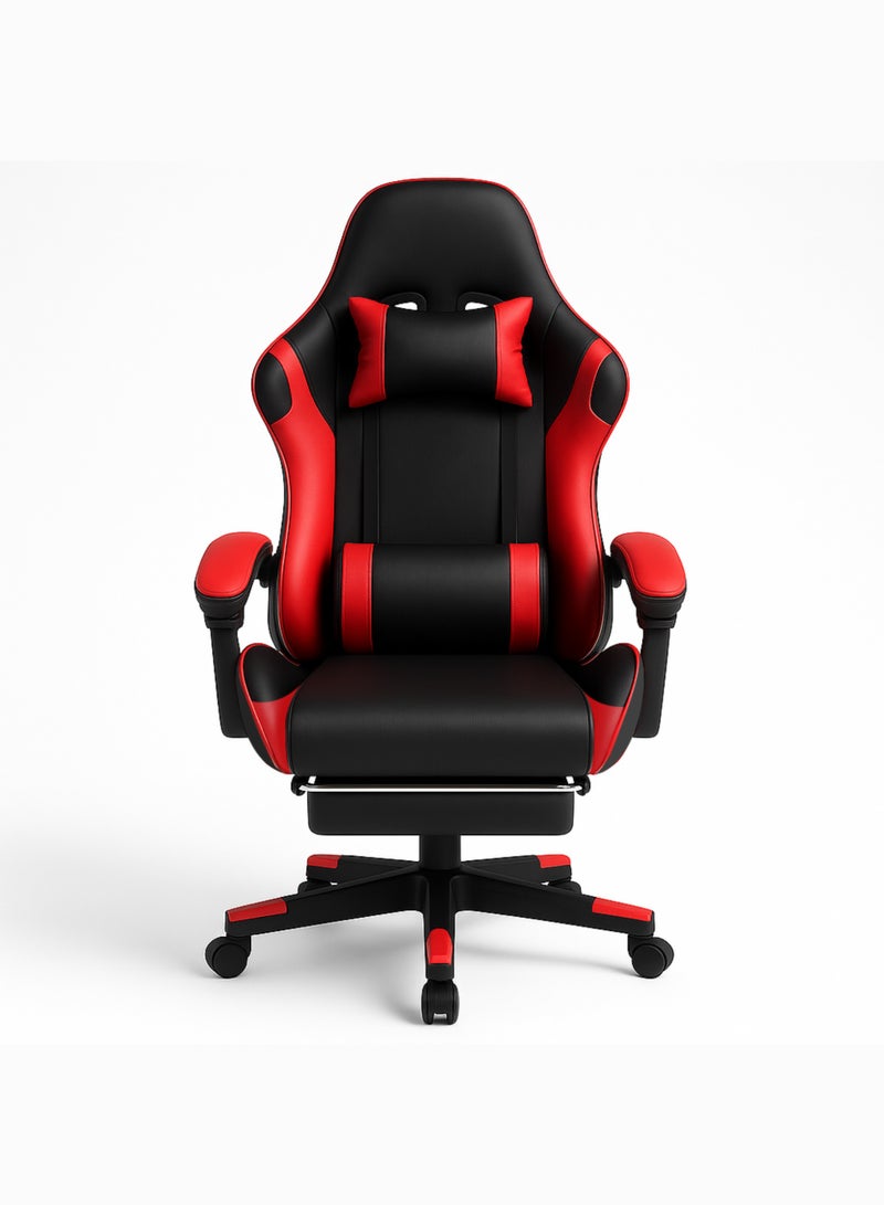 Karnak Ergonomic Gaming Chair with Height adjustible, Footrest & Lumbar Support Swivel Chair  â€“ Reclining Office Chair for Home & Office (Red) - Image 2