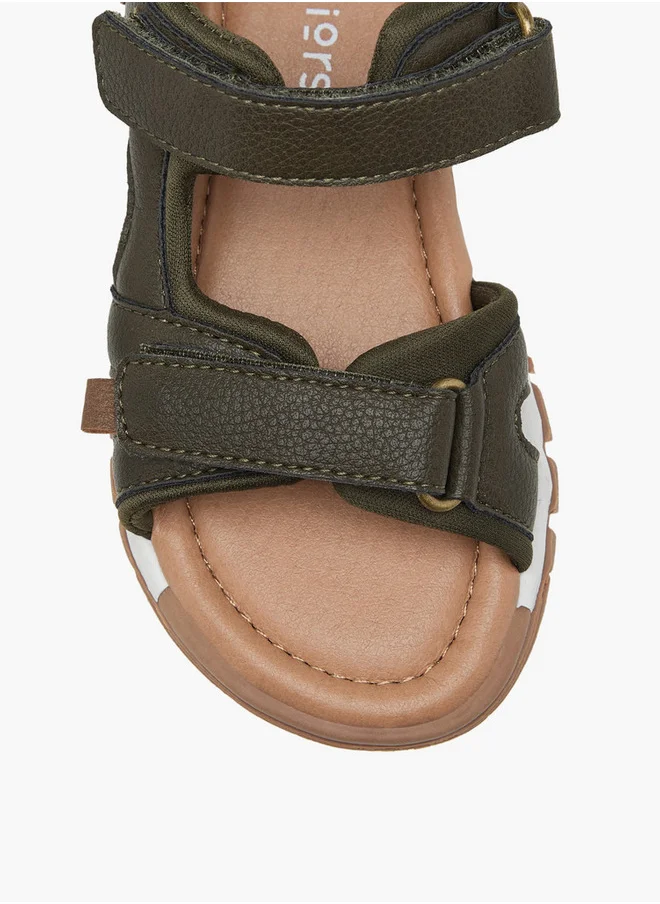 جونيورز Boys Textured Floaters with Hook and Loop Closure