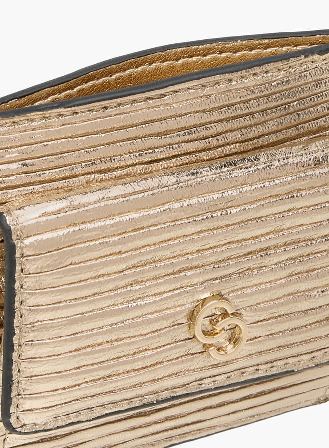 Celeste Women Wrinkle Textured Wallet with Button Closure  - Image 3