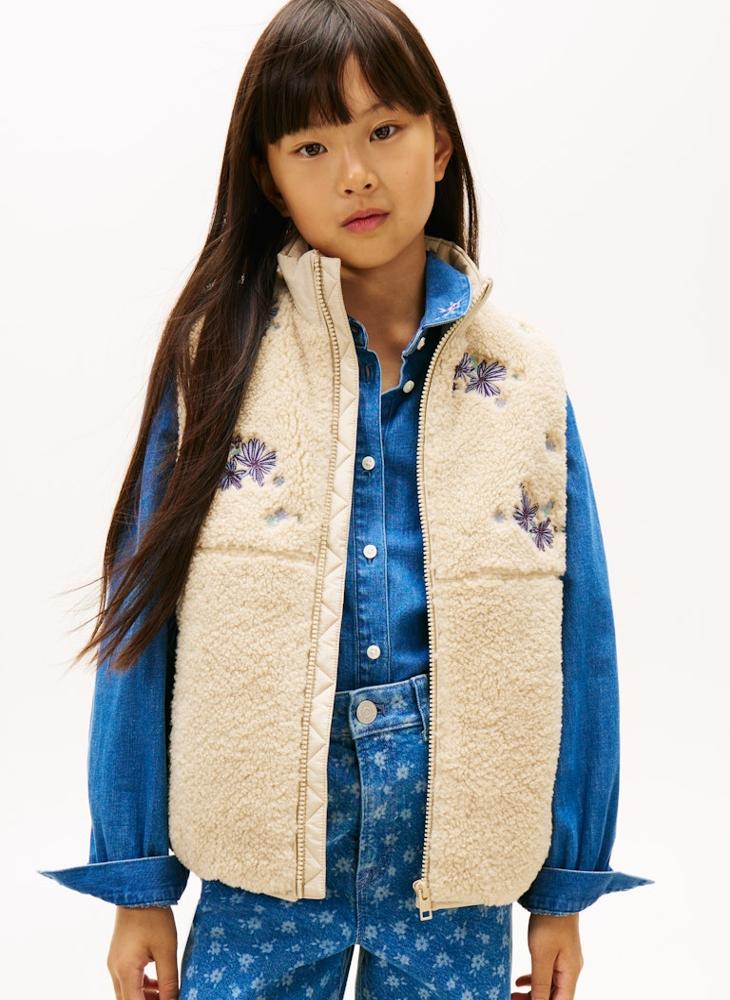 TOMMY HILFIGER Kids Floral Teddy Vest - Image 1