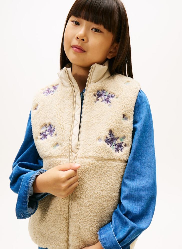 TOMMY HILFIGER Kids Floral Teddy Vest - Image 3
