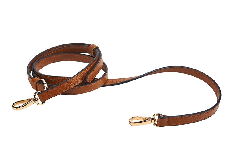 LIVE UP Full Grain Purse Strap Genuine Leather Replacement for Cross Body Bag Handbags(Brown) - Image 1