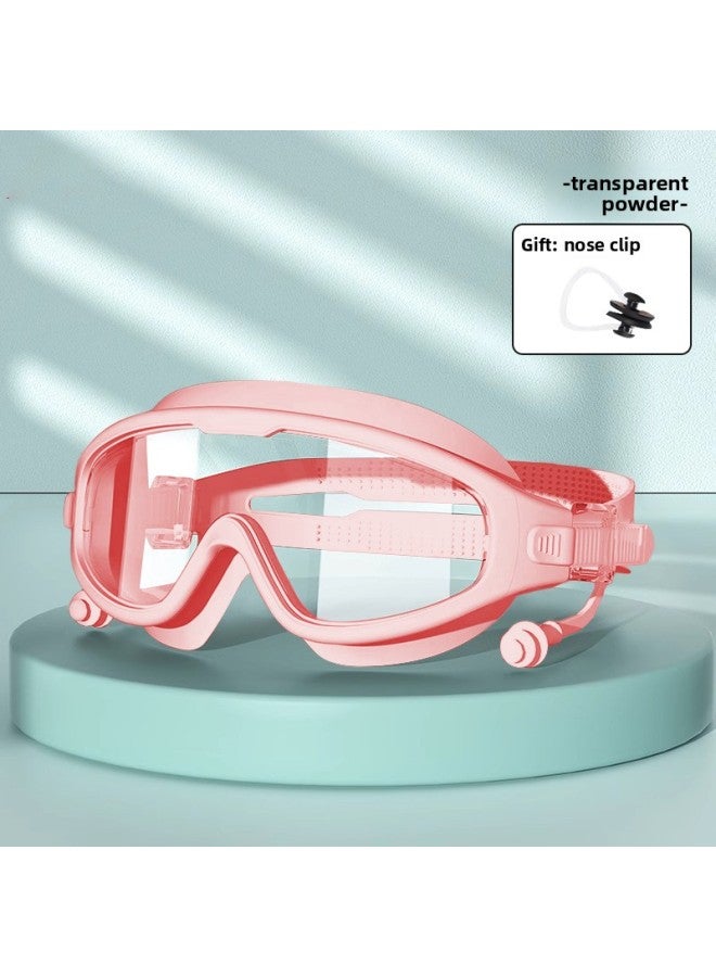 Generic Women's Swimming Goggles Waterproof And Anti-Fog High-Definition Myopia Professional Swimming Goggles Men's Large Frame Kidsren's Swimming Cap Set Equipment 