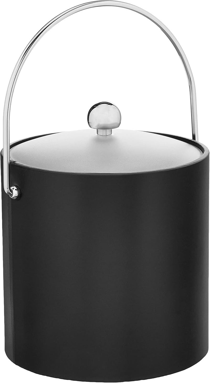 Kraftware Bartenders Choice 3-Quart Ice Bucket in Black with Double Wall Construction - Image 1
