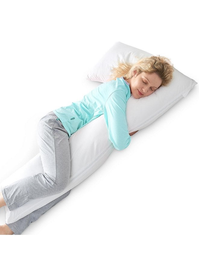 Cheer Collection Cheer Collection L Shaped Pillow - Pregnancy Body Pillow - Maternity Pillow for Pregnant Women - Snuggle Pillow for Adults - Body Pillow for Side Sleeper - J Pillow Full Body Support for Side Sleeping  - Image 1