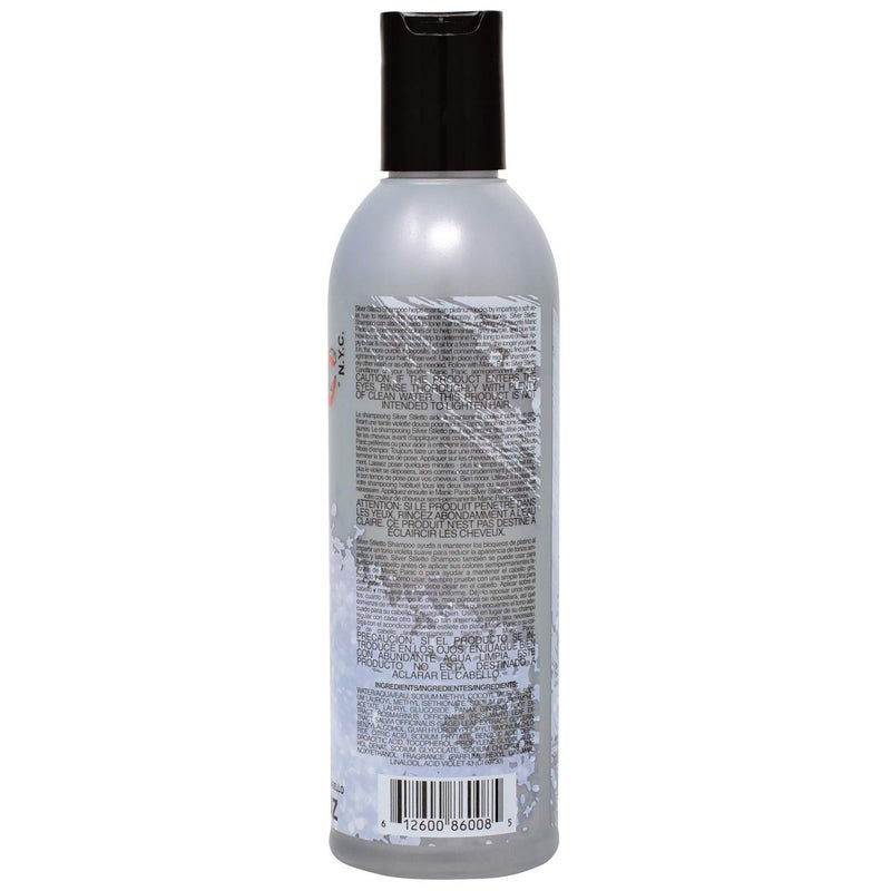 MANIC PANIC Silver Stiletto Sulfate Free Purple Shampoo for Women & Men - Silver Shampoo for Grey, Purple, Blue & Blonde Hair - Neutralizes Brass & Yellow Tones - Vegan & Cruelty-Free (8oz) - Image 3