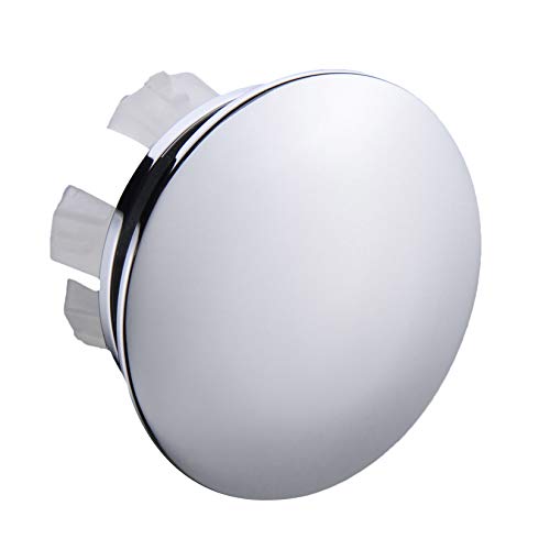 Orhemus Solid Brass Sink Overflow Cap Round Hole Cover for Bathroom Basin, Polished Chrome Finished - Image 1