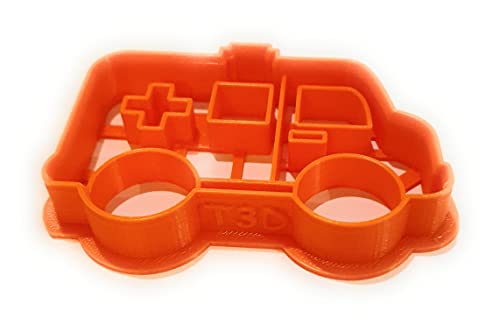 Genérico T3D Cookie Cutters Ambulance Cookie Cutter, Suitable for Cakes Biscuit and Fondant Cookie Mold for Homemade Treats - Image 2