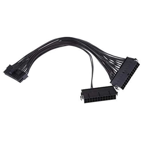 LipiWorld® 24 Pin Dual PSU Power Supply Splitter Extension Synchronizer Adapter Male to Female ATX Motherboard Cable for Mining - Image 2