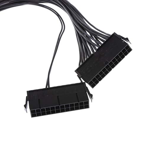 LipiWorld® 24 Pin Dual PSU Power Supply Splitter Extension Synchronizer Adapter Male to Female ATX Motherboard Cable for Mining - Image 4