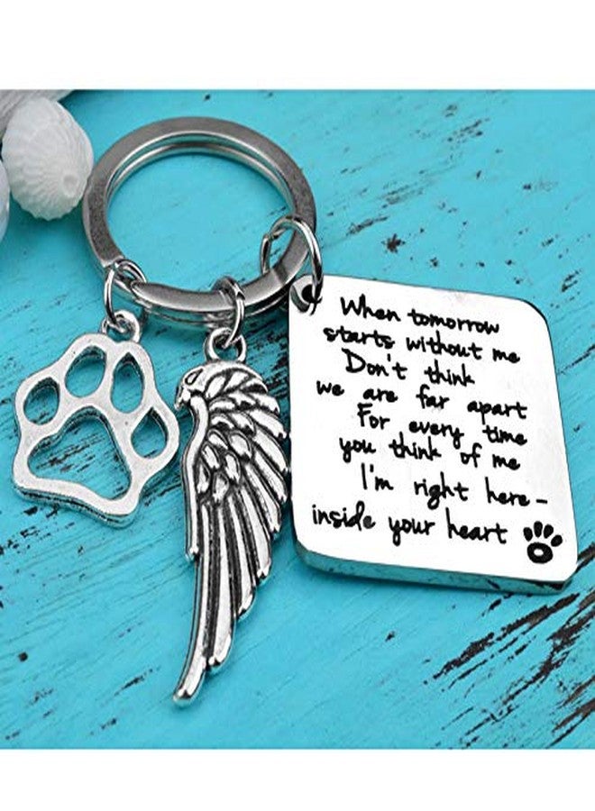 YangQian Memorial Dog Keychain Sorry for Your Loss Pet Loss Sympathy Gift When Tomorrow Starts without Me Keychain Pet Rememberance Gift Dog - Image 4