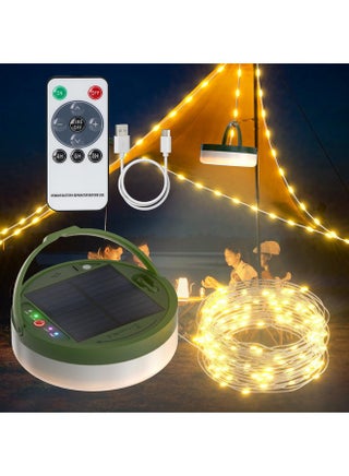 Solar String Lights For Outside Camping, Outdoor Waterproof Lantern Light With Remote Timer, Usb & Solar Rechargeable, 100-Leds 32.8Ft Strings & 8 Lighting Modes For Camper Tent Rvs Patio - pzsku/Z04AD7E2B191D57292D37Z/45/_/1735214382/37d18bd3-c3a4-439b-b587-50c308d2e85e