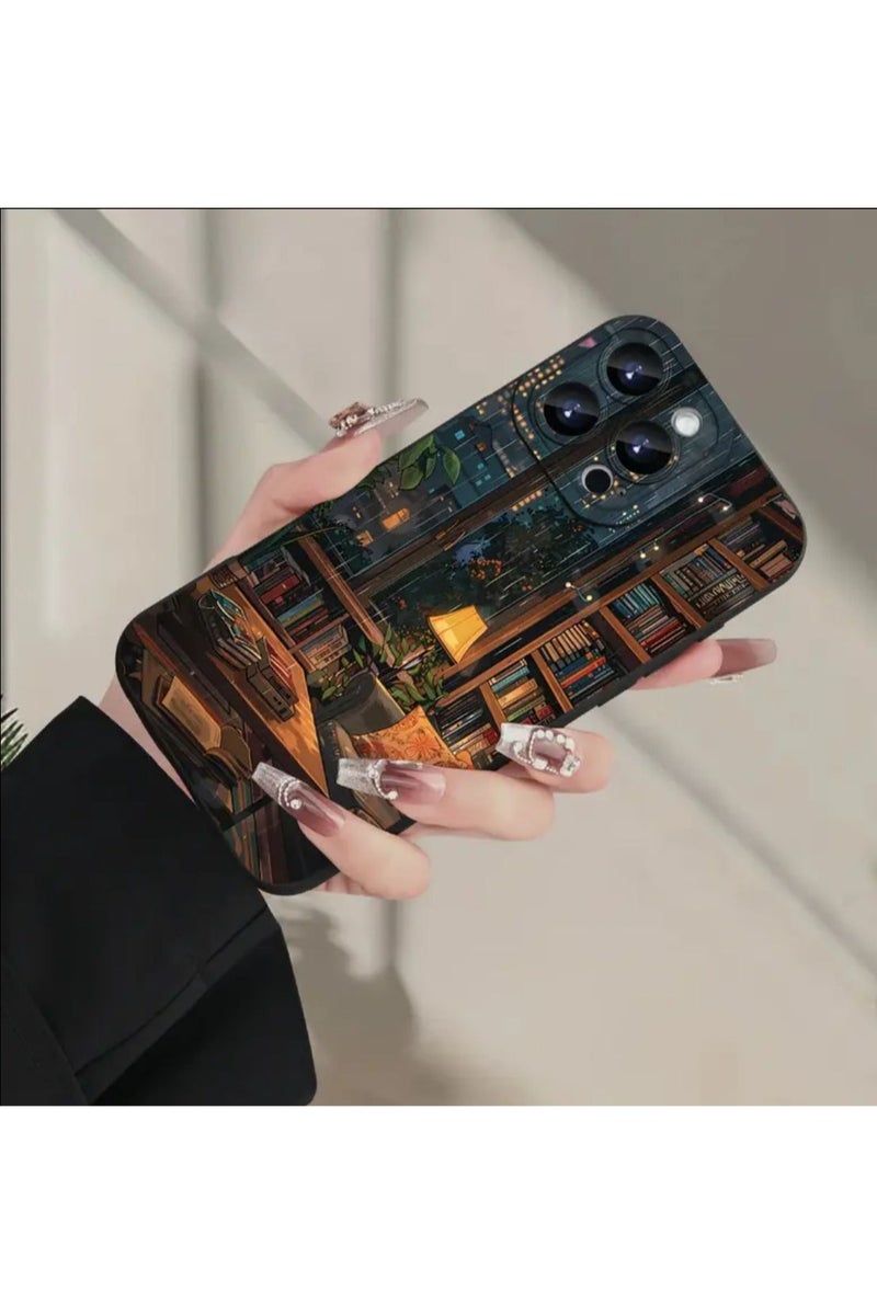 Iphone 14 Pro Max Cover, Creative hot-selling indoor bookshelf pattern mobile phone case suitable for iPhone, Mix Color. - Image 2
