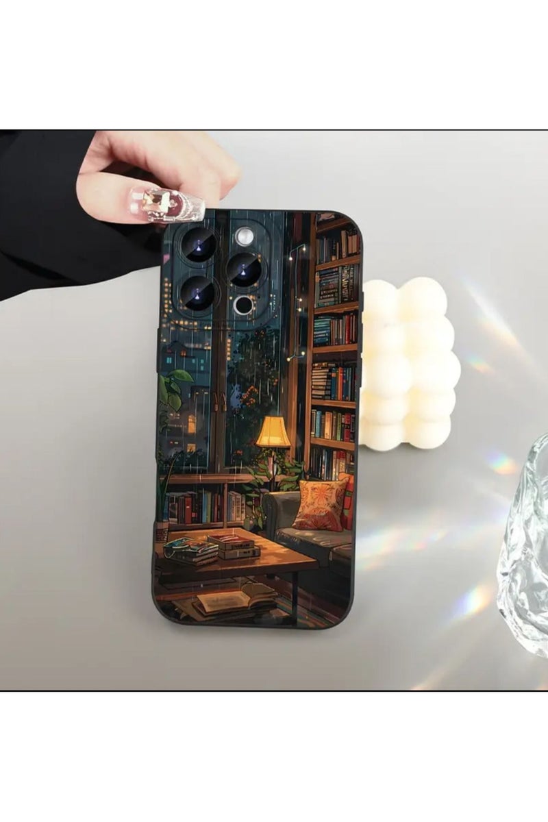 Iphone 14 Pro Max Cover, Creative hot-selling indoor bookshelf pattern mobile phone case suitable for iPhone, Mix Color. - Image 3