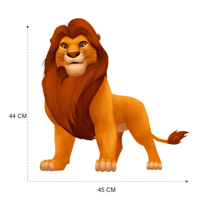 Decals Creation Cartoon Animal Lion Wall Sticker for Kids Room Schol Room Class Room, (Multicolor Size - 44Cm X 45Cm) - Image 2
