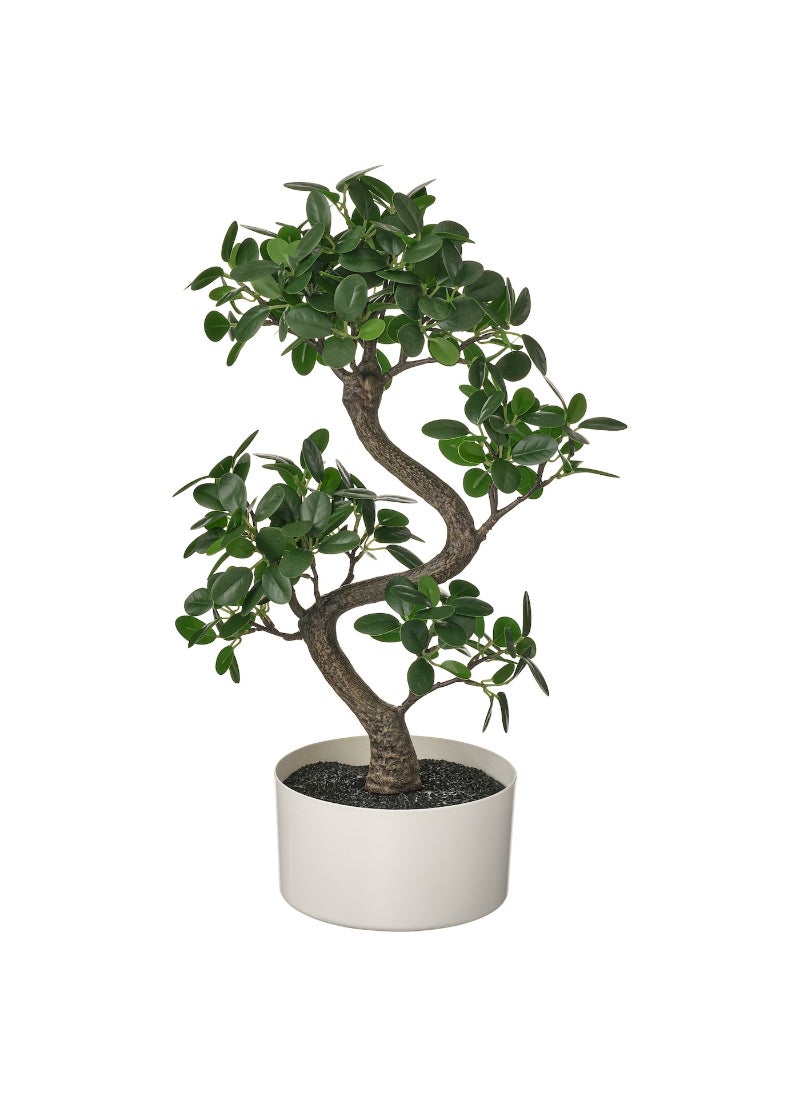 Generic Artificial Potted Plant with Pot in Outdoor Bonsai, Realistic Faux Plant for Indoor or Outdoor Use, Greenery Decoration 