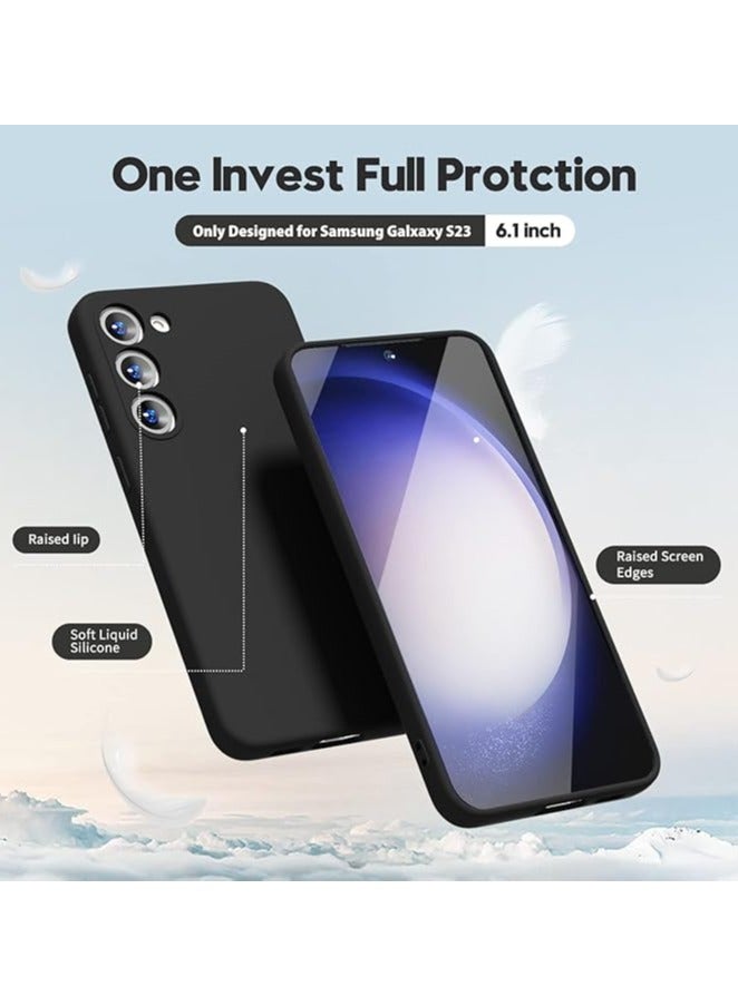 Samsung Galaxy S23  Case, Slim Liquid Silicone Skin Feeling, Shockproof Drop Proof Protective Cover, Anti Yellowing, Anti Scratch Case Cover for Samsung S23 , Black - Image 2