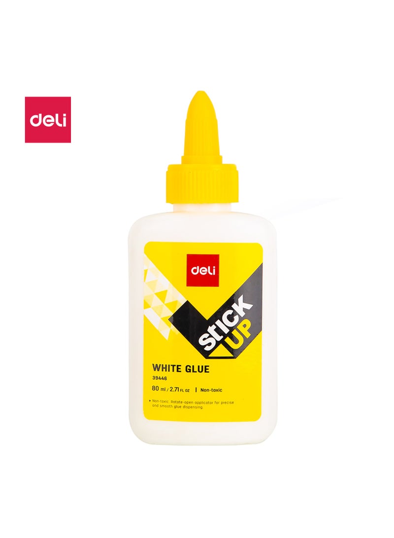 ديلي صمغ أبيض من ديلي - 80 مل، غير سام، قابل للغسل، أداة وضع قفل ملتوية، أبيض، E39446 - Image 1