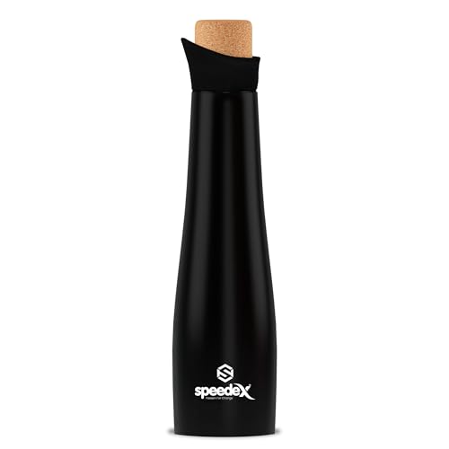 Speedex Thermos Bottle - 500 ML Vacuum Insulated Stainless Steel for Kids, Men, Women - Thermosteel Bottle Ideal for School, Office, Travel Flask for Hot & Cold Beverages - Black Colour - Image 1