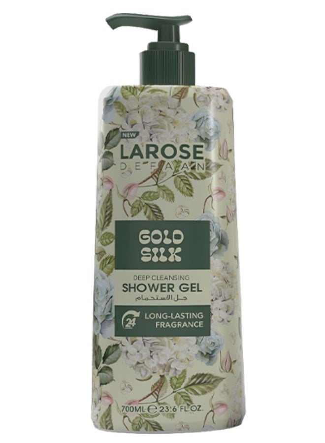 لا روز 11 قطع جل استحمام جولد سيلك للتنظيف العميق برائحة تدوم طويلاً 700 مل - Image 2