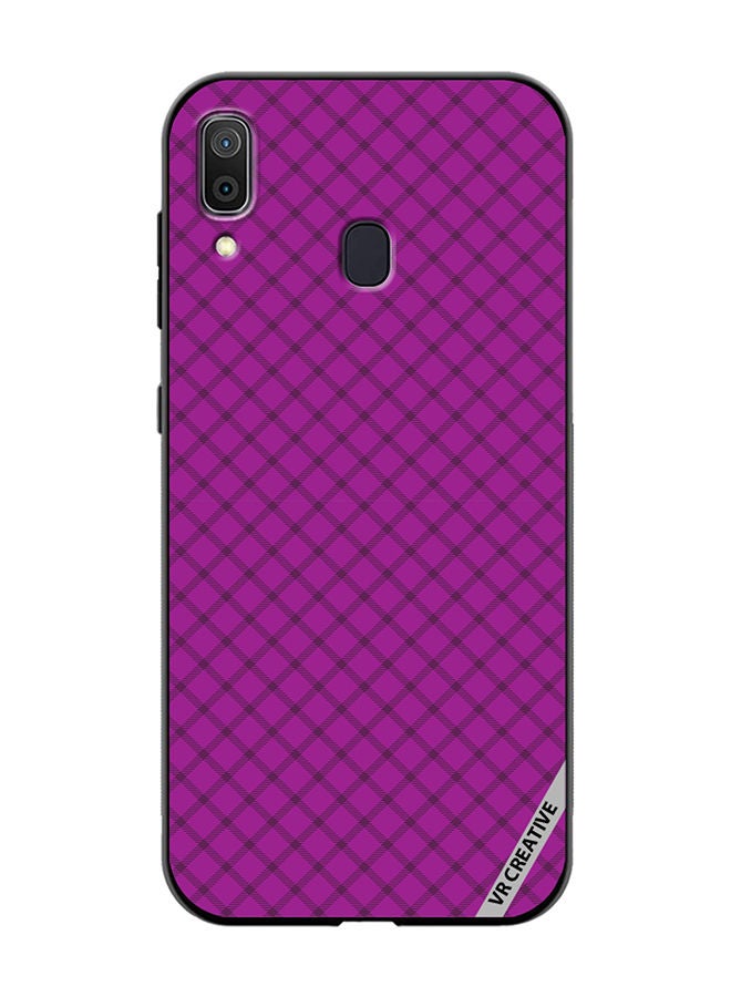 VR CREATIVE Protective Case Cover For Samsung Galaxy A30 Checks Color Square Geometric Texture Design Multicolour - Image 1