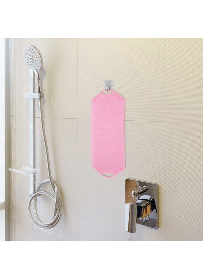 Prasacco - 3-Pack Exfoliating Gloves Back Exfoliating Towel Back Washer for Shower Back Scrubber for Shower Skin Washcloth Body Exfoliator Set for Women Men, Pink - Image 1