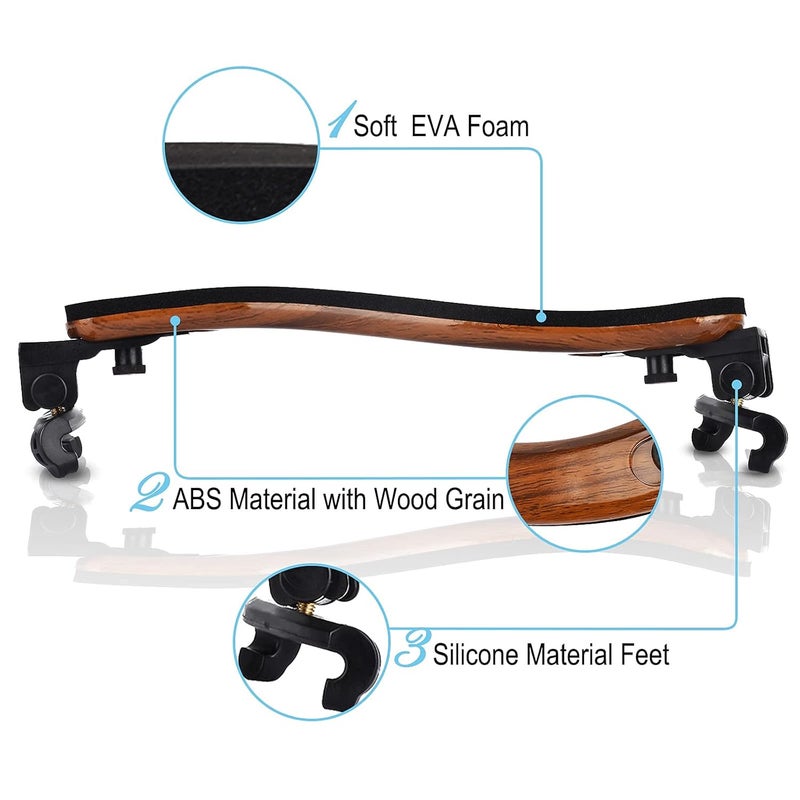 MOREYES Violin Shoulder Rest for 4/4 and 3/4, Shoulder Rest for Violin with Collapsible and Adjustable Feet, Comfortable Foam Pad and Durable Silicone Claws. - Image 3
